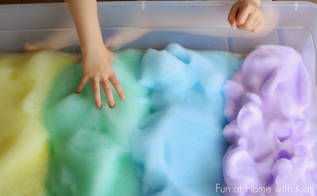 rainbow soap bubbles