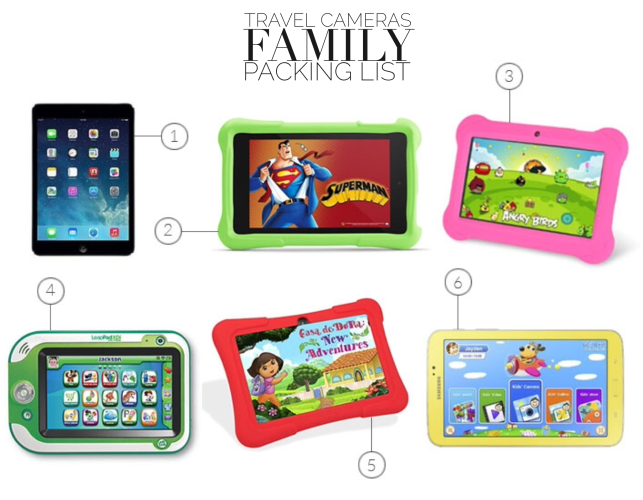 Tablet Family Packing List