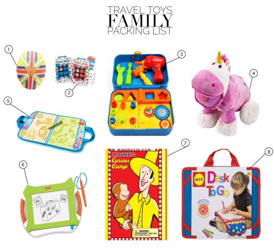 Travel Toys Family Packing List