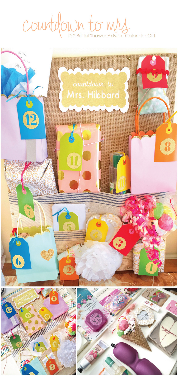 Diy Bridal Shower Advent Calendar